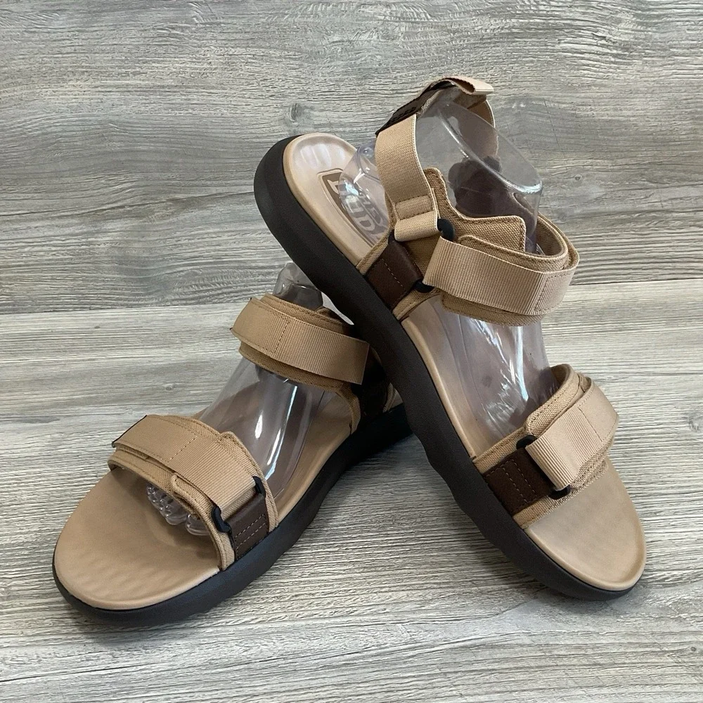 Hey Dude Carson Outdoor Sandals Men's Size 13 Sport Mode Tan Brown Comfort